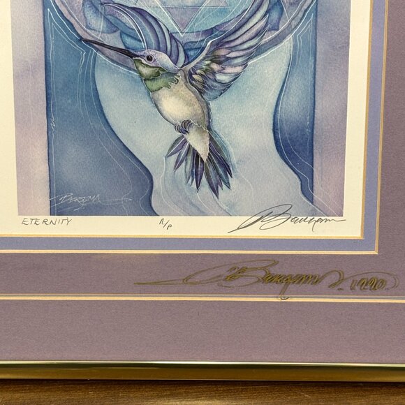 Jody Bergsma Eternity Hummingbird Print Framed & Signed Mandala Wall Art - Picture 5 of 15